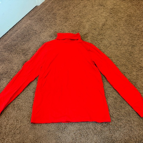 J.Crew 100% Cotton Red Turtleneck Top Shirt Layering Piece Size S Small - Picture 2 of 7